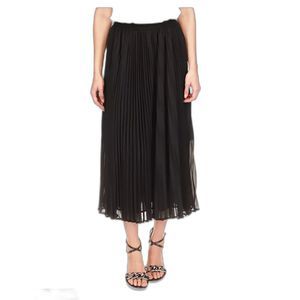 MICHAEL Michael Kors Black Pleated Midi Skirt S - Classic Closet Staple Piece